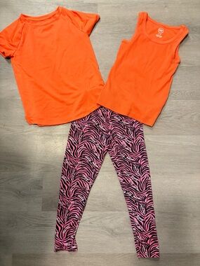 wonder nation Neon Orange Ribbed Tank Top